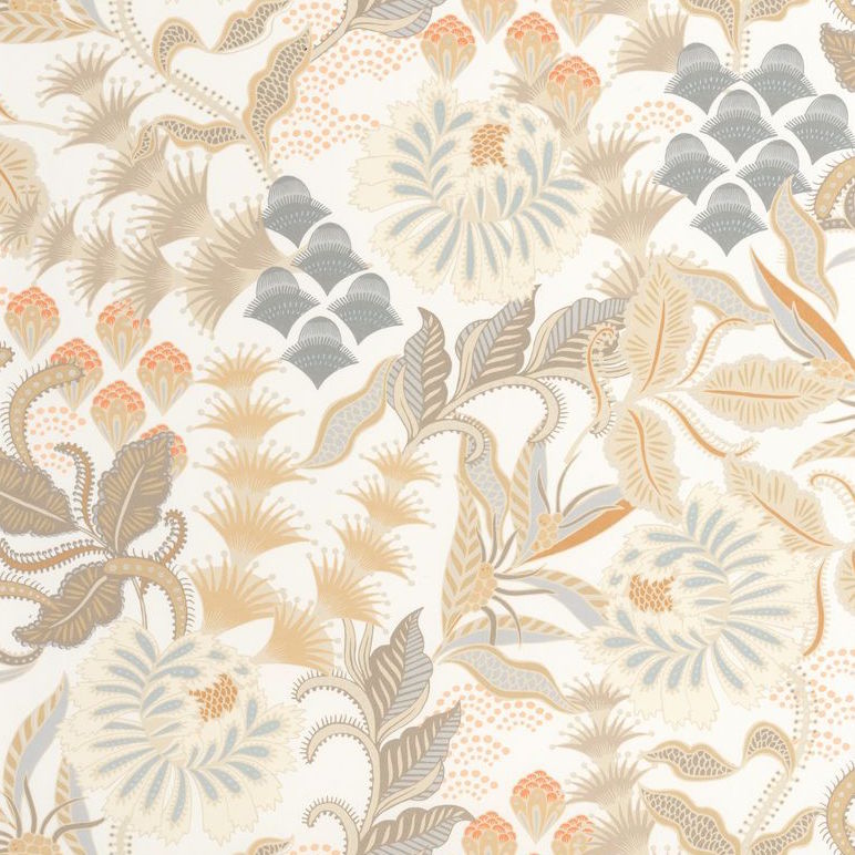 ND89281005cd Gorgeous vintage floral with beautiful leaves on paste the wall designer wallpaper.