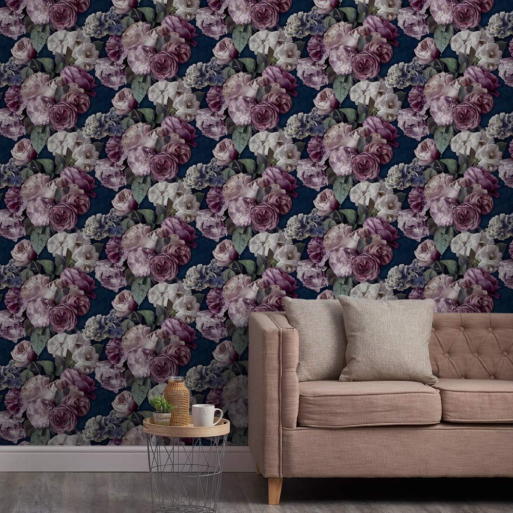 n15488707r Fabulous statement feature floral on a gorgeous matt background. Paste the wall vinyl.