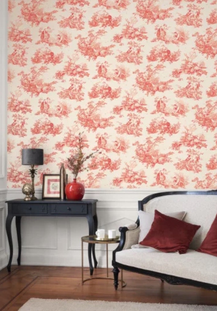 n87918201cd Beautiful vintage Toile de Jouy on designer paste the wall wallpaper. ***PLEASE NOTE: This wallpaper is a special order product and therefore delivery will take approx. 10 working days.