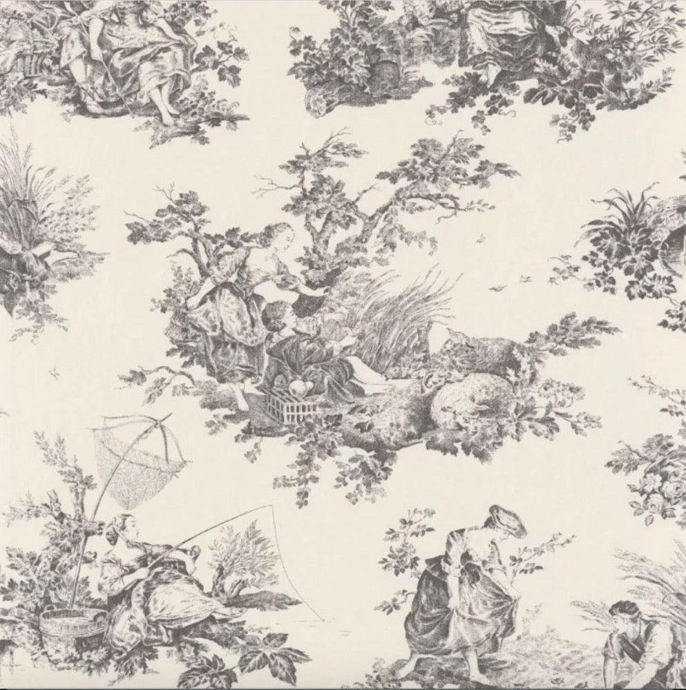 n87919612cd Beautiful vintage Toile de Jouy on designer paste the wall wallpaper. ***PLEASE NOTE: This wallpaper is a special order product and therefore delivery will take approx. 10 working days.