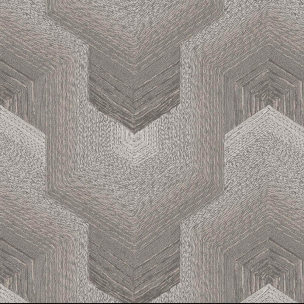 ntp42200913d Funky abstract geometric shapes with beautiful neutral, grey and mink tones interweaving through the design. Fabulous paste the wall vinyl.