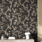 nv2800847p Stunning floral bird trail on textured paste the wall vinyl. Supreme quality.