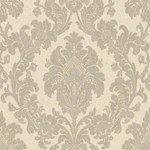 vh440009b Beautiful deep engraved classic damask with a gorgeous subtle shimmer on tweed-style fabric effect vinyl. Luxurious heavy weight vinyl. Fully washable and durable.