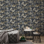 JF217702g Stunning leopard and palm tree design. Paste the wall vinyl.