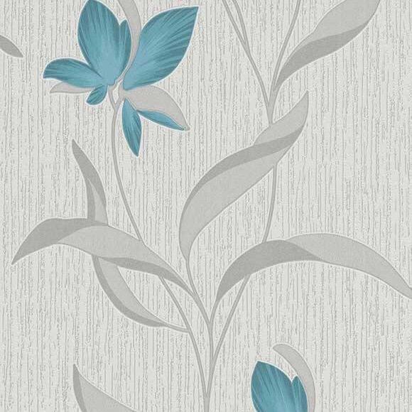 b97399018e Teal floral with a modern silver leaf
