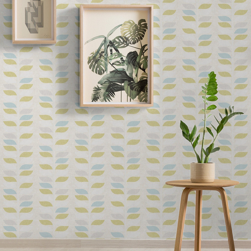 niw227703g Fabulous stripe tree design in gorgeous blues and greens. Paste the wall vinyl.