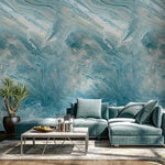 ma5477202g Create a eye-catching feature with this organic marble motif in tones of blue. Each roll is 3 unique strips. Paste the wall and easy to hang. *PLEASE NOTE: This wallpaper is a special order product and therefore please allow approx. 10 working days.
