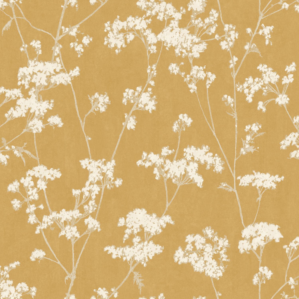 n85292356cd Fabulous floral spray in ochre. Supreme quality. Heavyweight matt vinyl. Paste the wall. ***PLEASE NOTE: This wallpaper is a special order product and therefore delivery will take approx. 10 working days.