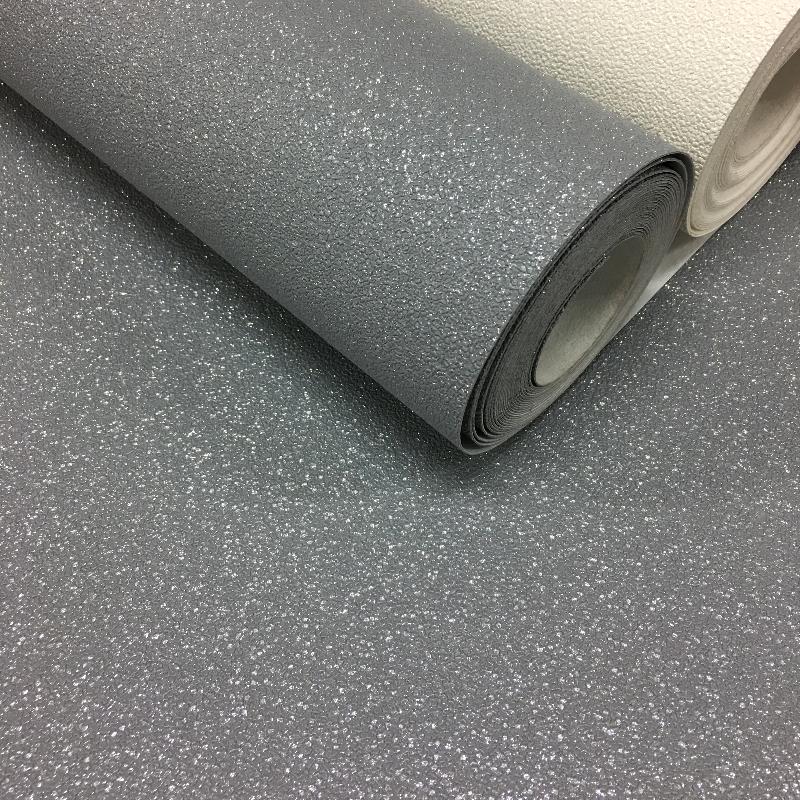 nh133004860p Gunmetal grey Glitter, fabric backed, paste the wall, heavy vinyl wallpaper. Supreme Quality