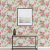 nm168864c Beautifully elegant large scale grey/pink floral bird design. This fabulous design is taken from the archive collection, with designs dating from the past 100 years, reinvented to reflect contemporary tastes. Stunning paste the wall designer wallpaper.
