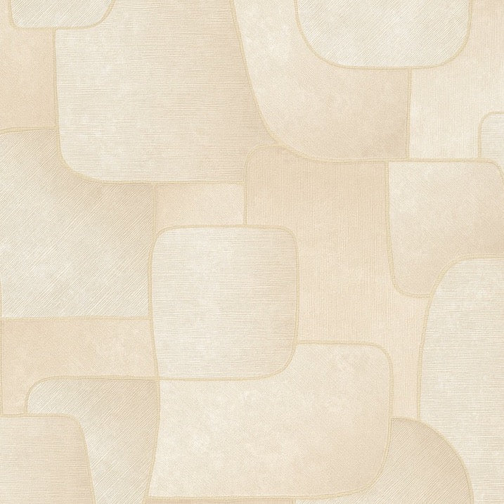 nmu312203g Fabulous and stylish abstract shapes in beige tones. High quality paste the wall vinyl.