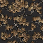 nvwf12100015di Beautiful Japanese style trail in black and gold on gorgeous paste the wall vinyl.