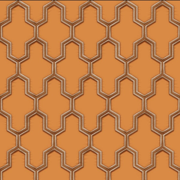 nvwf12133026di Fabulous geometric trellis in trendy orange. Paste the wall vinyl.