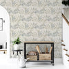 v29900300a A gorgeous delicate leaf design which features soft grey leaves on a light cream background. Heavyweight vinyl. Ideal for high traffic areas.
