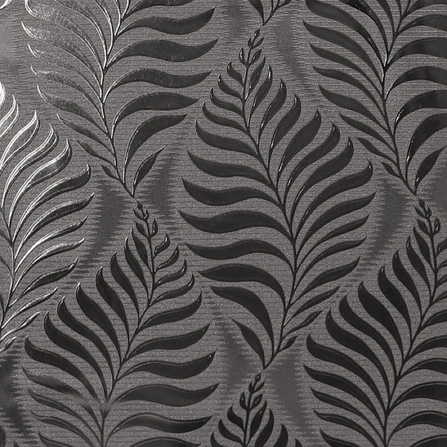 v90300004a Gorgeous charcoal metallic leaf vinyl. Please note : We recommend using ready-mix paste for this product.