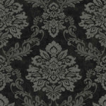 vh29000400a Beautiful ornamental damask pattern in black. Heavy weight and beautiful quality vinyl.