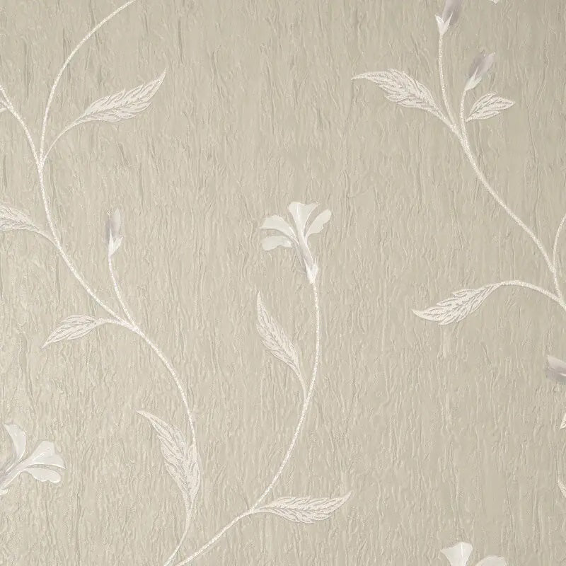 vh9563352fd Beautiful floral trail in gorgeous soft taupe. Supreme quality textured heavy weight vinyl.
