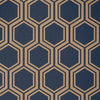 vs90677604a An elegant and contemporary geometric design with gold metallic hexagons on a matt navy blue background.