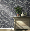 nv69200204r Gorgeous charcoal matt background with a beautiful flowing leaf trail. Paste the wall vinyl.