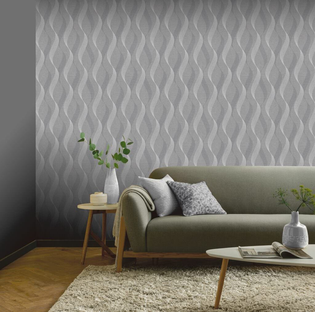 vh29500503a Luxurious heavyweight vinyl with a gorgeous ribbon design and metallic highlights. Paste the wall.