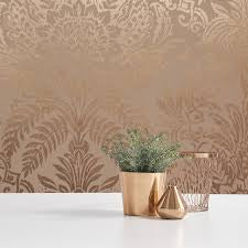 wm136689c Beautiful rose gold foil damask. We advise using ready mix paste with this product.