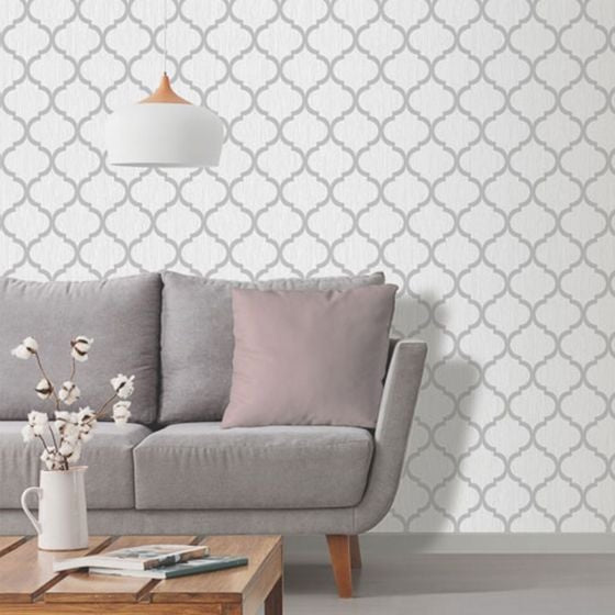vs880096d Gorgeous modern metallic trellis on a glitter textured background.