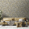 N3626690H Luxurious textured marble effect in gorgeous cream and neutral tones with gorgeous gold metallic detail. Paste the wall vinyl. Easy to hang and washable.