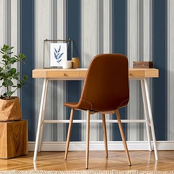 M177720C Beautiful navy blue, off white and silver stripe with beautiful glitter detail.