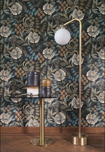 ND89289754cd Gorgeous green vintage floral with beautiful leaves on paste the wall designer wallpaper. ***PLEASE NOTE: This wallpaper is a special order product and therefore delivery will take approx. 10 working days.