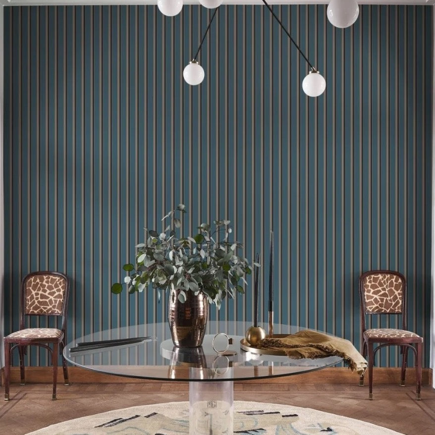ND89326687cd Beautiful and classic stripe on designer paste the wall designer wallpaper. ***PLEASE NOTE: This wallpaper is a special order product and therefore delivery will take approx. 10 working days.
