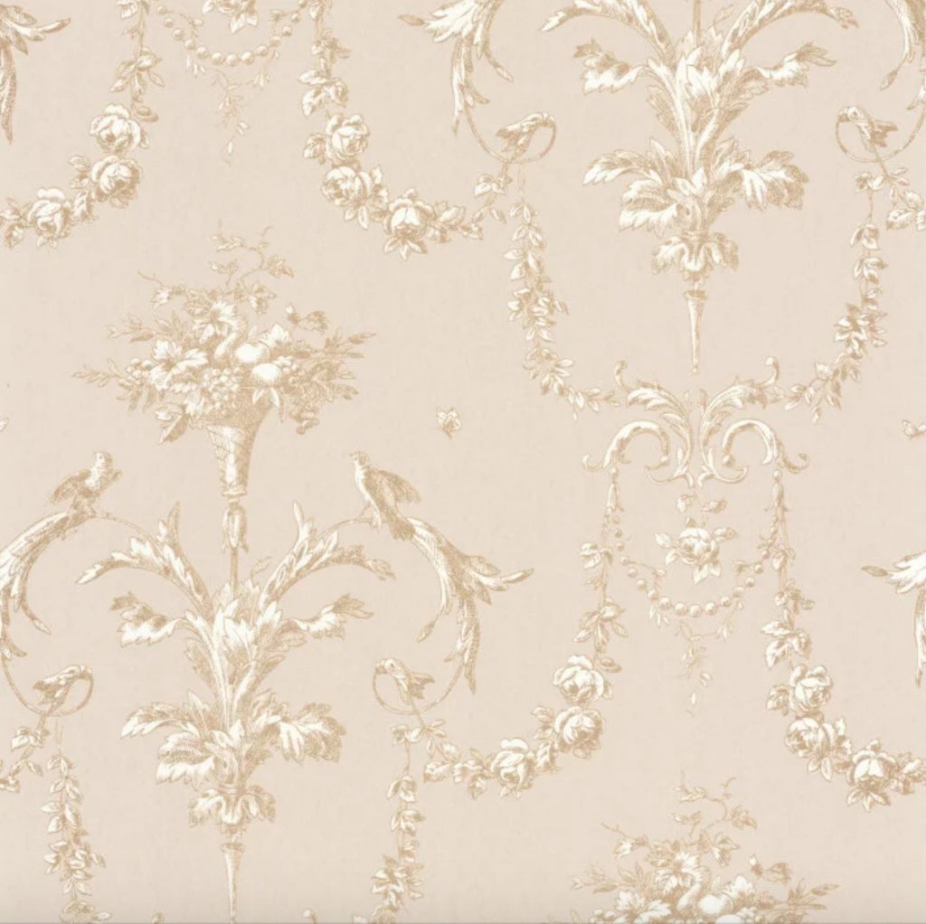 NT87921104cd Beautiful vintage floral bouquet motif on paste the wall designer wallpaper. ***PLEASE NOTE: This wallpaper is a special order product and therefore delivery will take approx. 10 working days.