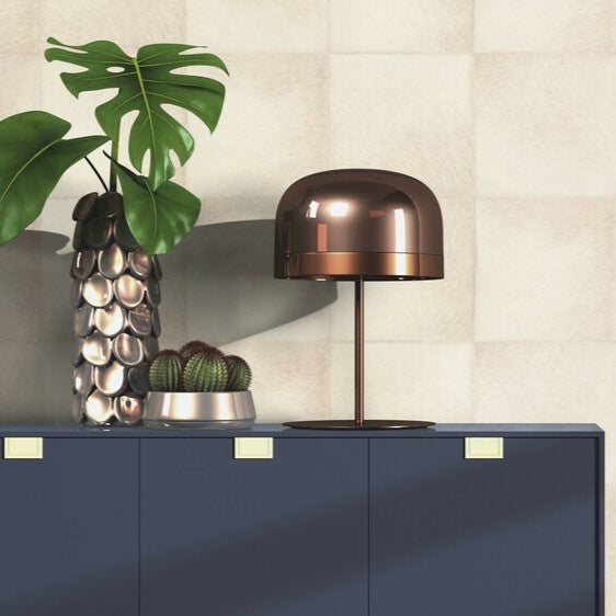 n41922108r Gorgeous fur tile effect vinyl in brown. Paste the wall vinyl.