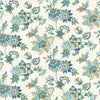 n46677737r Stunning jacobean floral trail in gorgeous blue and golden tones on a matt off-white background. Paste the wall vinyl.