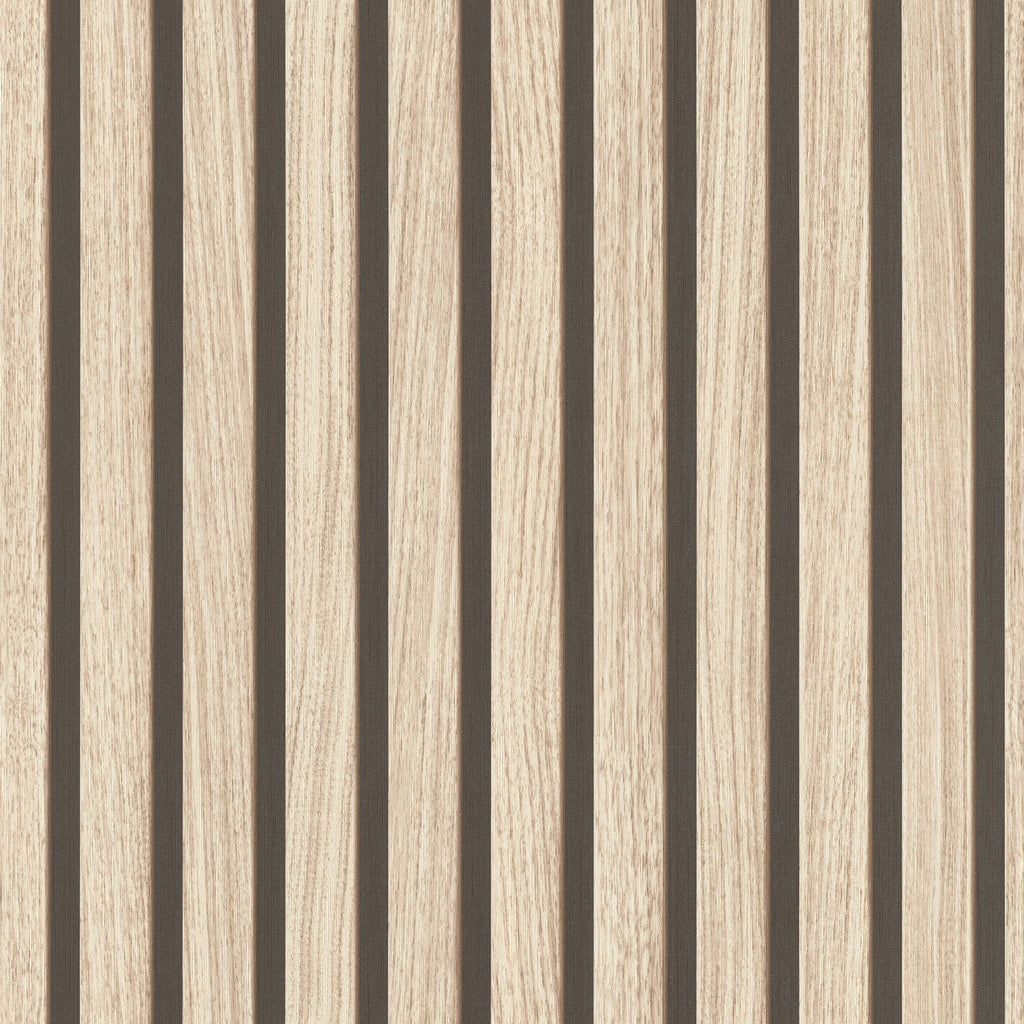 n49911315r Trendy wood slat effect in light oak. Easy to hang and paste the wall.