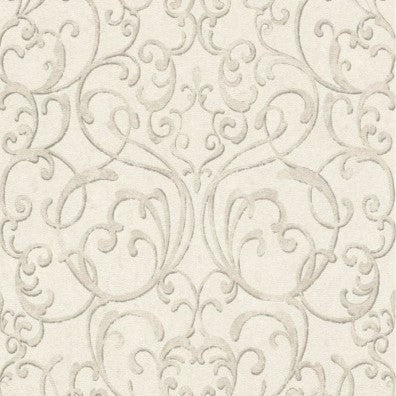 n65122607r Beautiful ornamental damask pattern in greige on paste the wall vinyl.