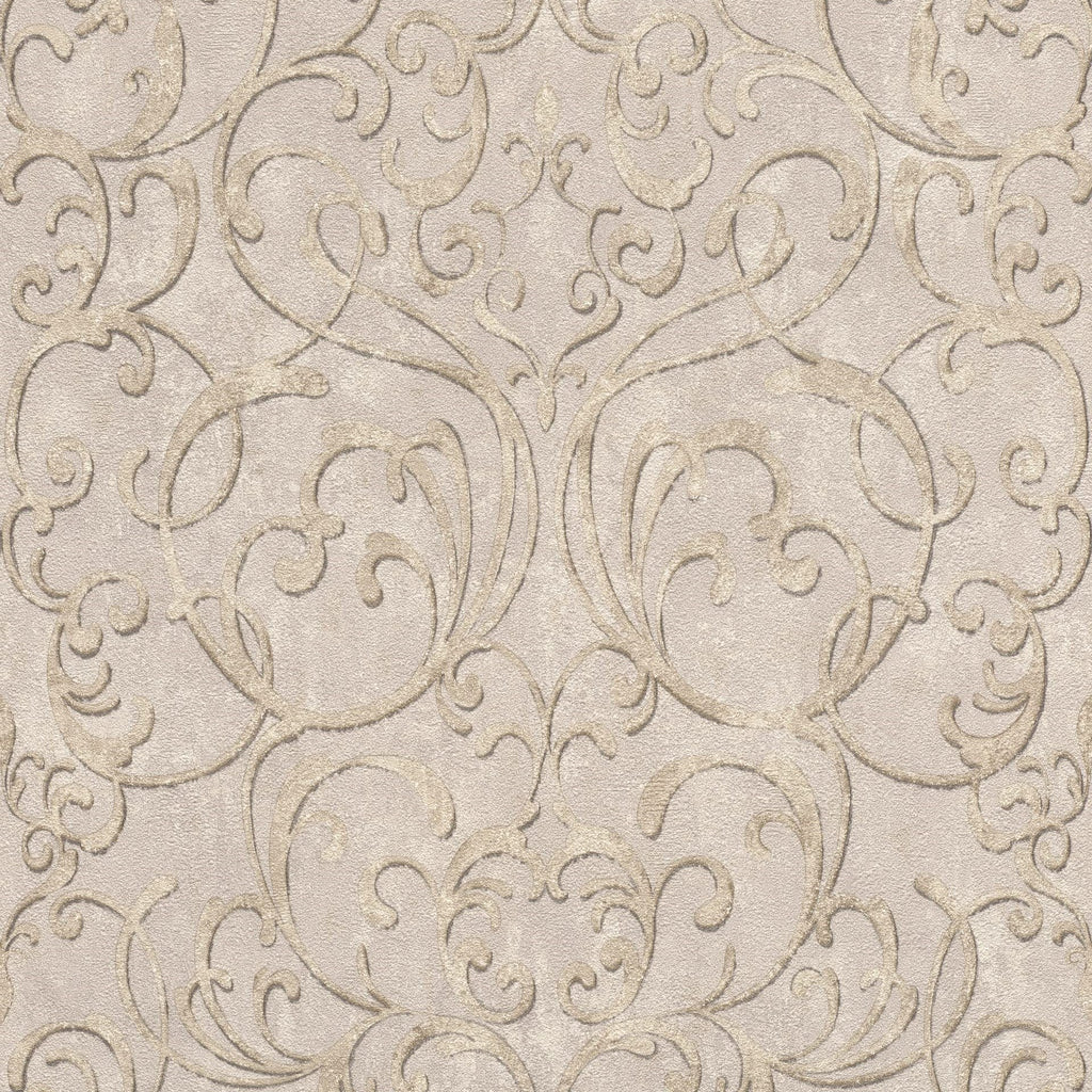 n65122607r (Copy) Beautiful ornamental damask pattern in greige on paste the wall vinyl.