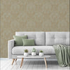 na6855704g Stunning and stylish distressed textured damask in grey and metallic gold. Paste the wall vinyl