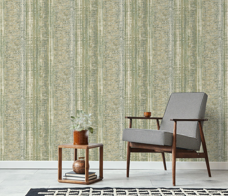 na7455401g Stunning abstract stripe design in gorgeous green tones on textured vinyl. Paste the wall.