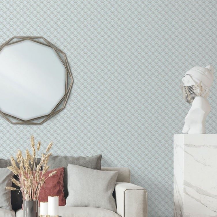 nft22177223d Beautiful stitched effect lattice geometric pattern. Luxurious paste the wall vinyl.