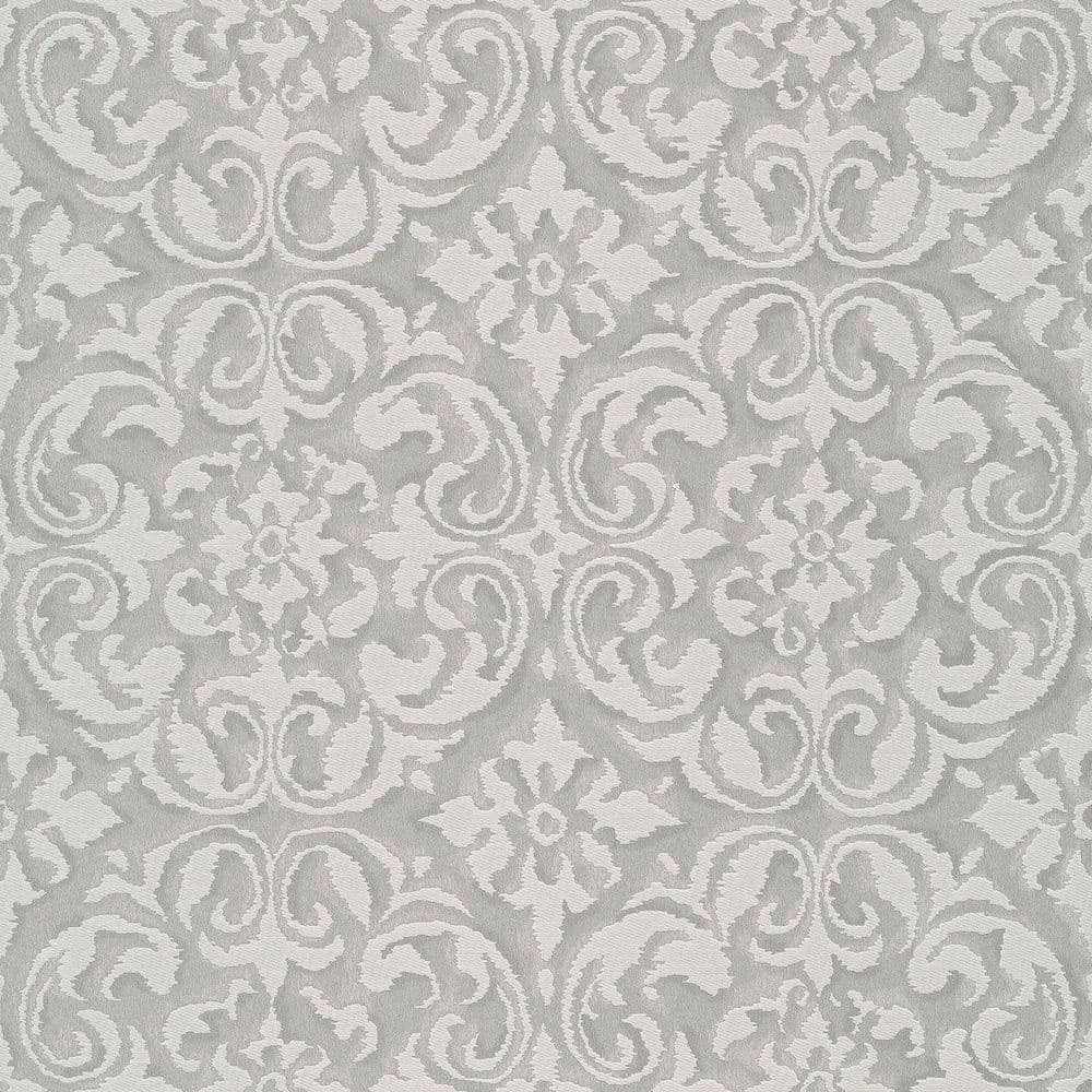 nks300003g Stylish floral scroll motif in gorgeous dark grey tones on paste the wall vinyl.