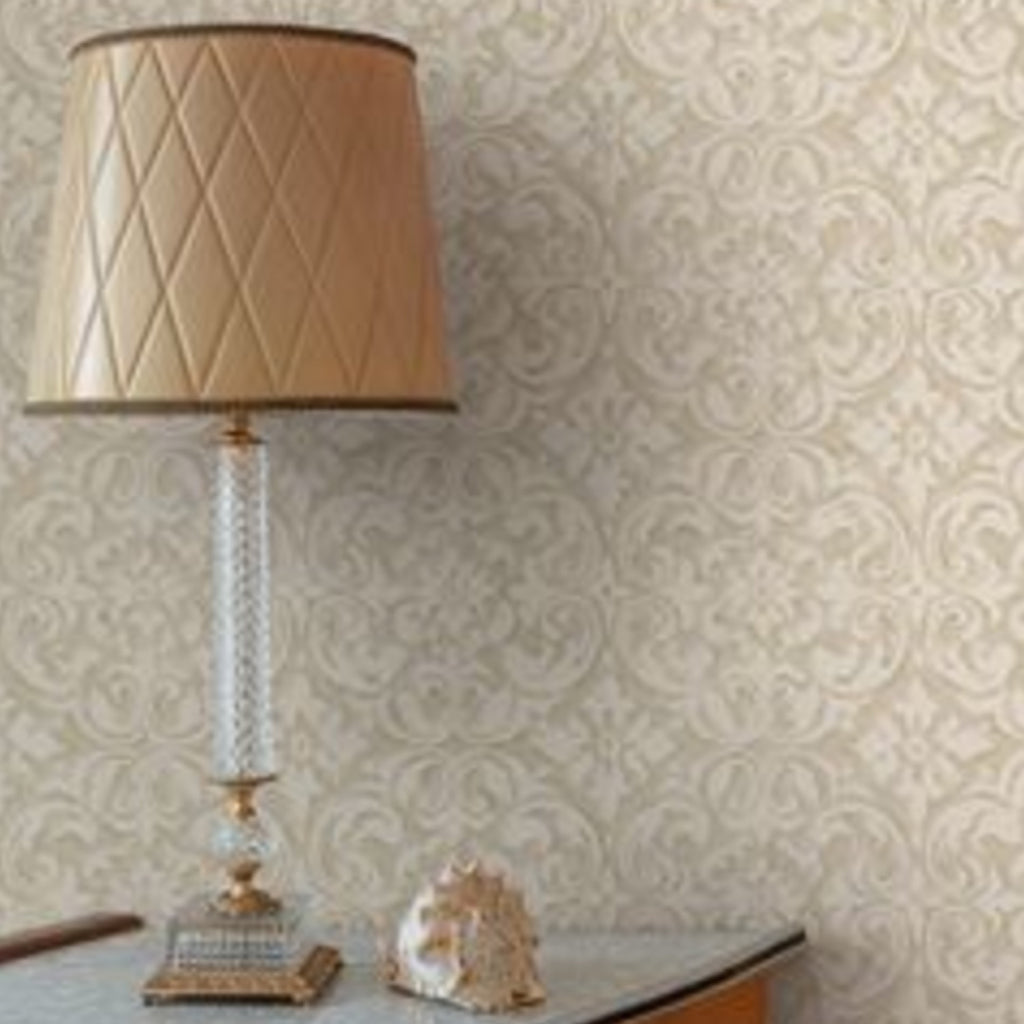 nks302205g Stylish floral scroll motif in gorgeous cream tones on paste the wall vinyl.