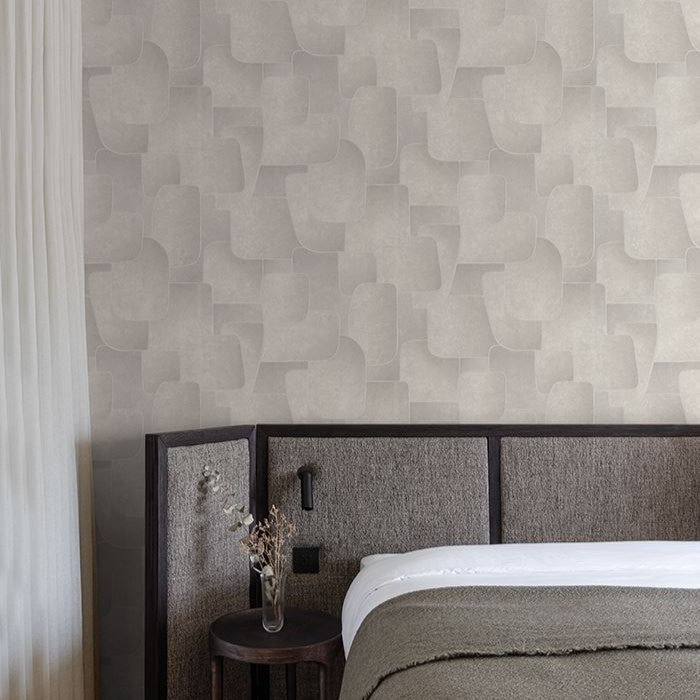 nmu310004g Fabulous and stylish abstract shapes in gorgeous grey. High quality paste the wall vinyl.