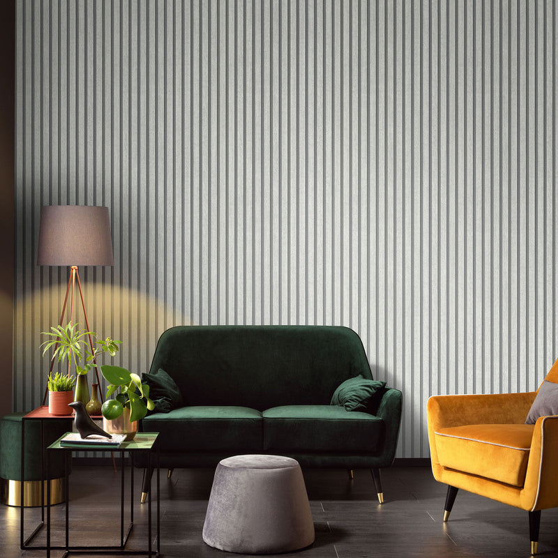 nv104000031e Beautiful '3D effect' wood slats design on paste the wall vinyl.