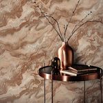 nv104114713e Gorgeous rose gold liquid marble effect with stunning gold metallic highlights. Paste the wall vinyl.