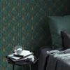 nv104555119e Gorgeous 'art deco' inspired geometric in teal with gold. Great quality. Paste the wall vinyl.