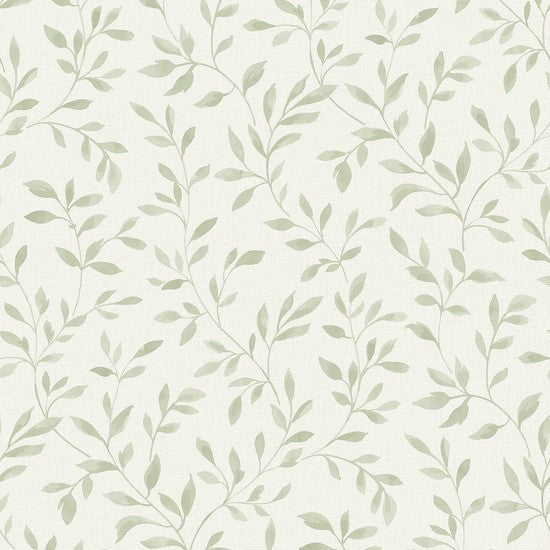 nv14605501g Gorgeous sage green floral on a soft off white background. Paste the wall vinyl.