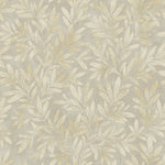 nv20455802g Beautiful trailing willow leaf design with gorgeous soft metallic highlights on a textured sage background.
