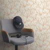nv69199818r Beautiful overlapping flowing leaf motif in beautiful rose gold on a soft off-white background. Paste the wall vinyl.