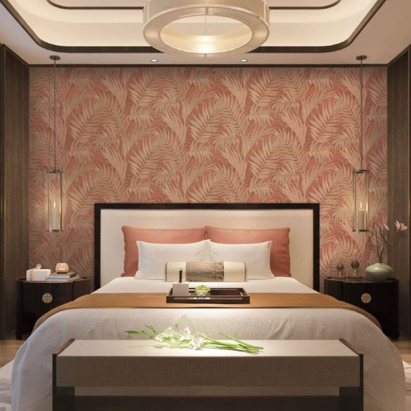 nvgr322106di Luxurious tropical palm leaf design. Paste the wall vinyl. Easy to hang!