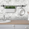 t8900391h Gorgeous marble tile on a roll effect in neutral tones. Textured washable vinyl.